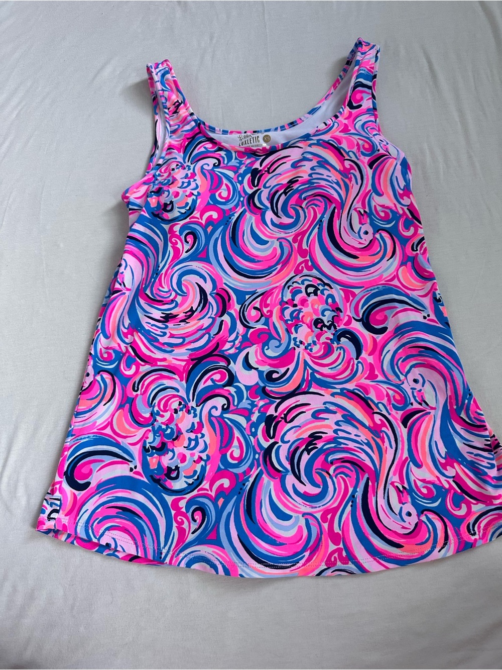 Lilly Pulitzer Pink Blue Swirl Tank Top